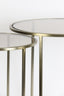 Light & Living Living Side table S/2 40x45+50x52 cm DUARTE gls brown+light gold House of Isabella UK