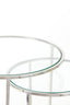Light & Living Living Side table S/2 40x45+50x52 cm DUARTE nickel+glass House of Isabella UK