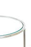 Light & Living Living Side table S/2 40x45+50x52 cm DUARTE nickel+glass House of Isabella UK