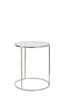 Light & Living Living Side table S/2 40x45+50x52 cm DUARTE nickel+glass House of Isabella UK