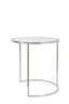 Light & Living Living Side table S/2 40x45+50x52 cm DUARTE nickel+glass House of Isabella UK
