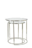 Light & Living Living Side table S/2 40x45+50x52 cm DUARTE nickel+glass House of Isabella UK