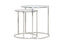 Light & Living Living Side table S/2 40x45+50x52 cm DUARTE nickel+glass House of Isabella UK