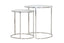 Light & Living Living Side table S/2 40x45+50x52 cm DUARTE nickel+glass House of Isabella UK