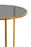 Light & Living Living Side table S/2 40x45+50x52 cm DUARTE smoked glass-gold House of Isabella UK