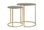 Light & Living Living Side table S/2 40x45+50x52 cm DUARTE smoked glass-gold House of Isabella UK