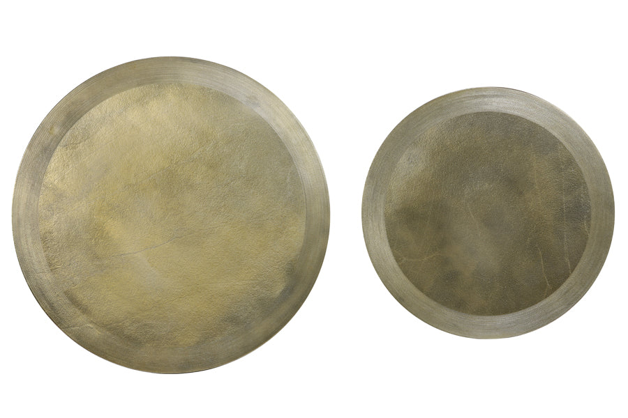 Light & Living Living Side table S/2 40x45+50x52 cm TALCA light gold House of Isabella UK