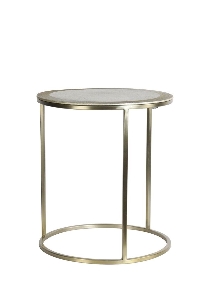 Light & Living Living Side table S/2 40x45+50x52 cm TALCA light gold House of Isabella UK