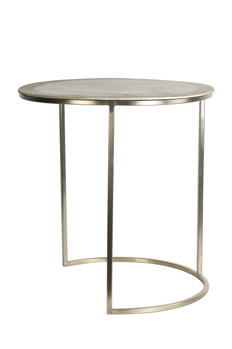 Light & Living Living Side table S/2 40x45+50x52 cm TALCA light gold House of Isabella UK