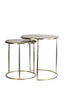 Light & Living Living Side table S/2 40x45+50x52 cm TALCA light gold House of Isabella UK