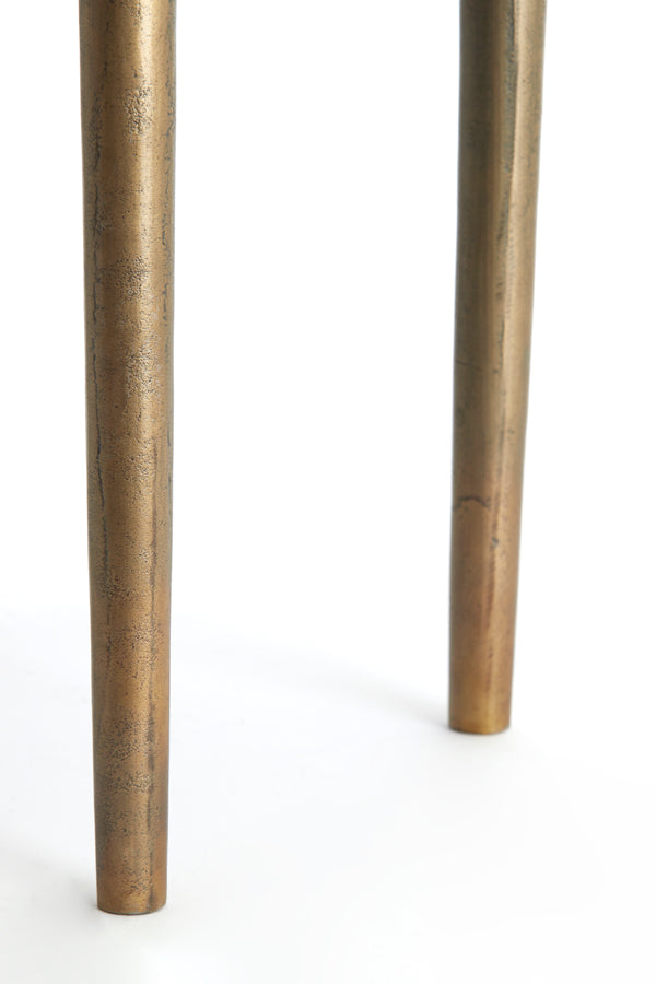 Light & Living Living Side table S/2 40x46+36x52 cm LAPAZ antique bronze+taupe House of Isabella UK