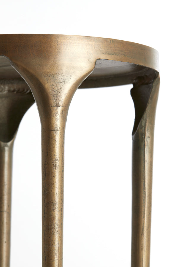 Light & Living Living Side table S/2 40x46+36x52 cm LAPAZ antique bronze+taupe House of Isabella UK