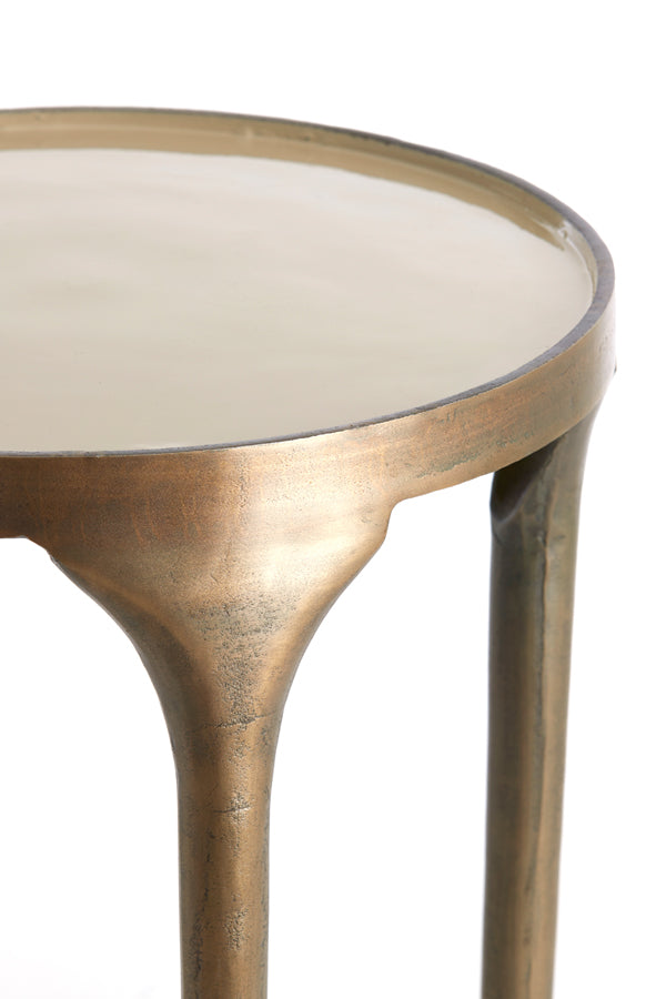 Light & Living Living Side table S/2 40x46+36x52 cm LAPAZ antique bronze+taupe House of Isabella UK