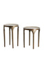 Light & Living Living Side table S/2 40x46+36x52 cm LAPAZ antique bronze+taupe House of Isabella UK