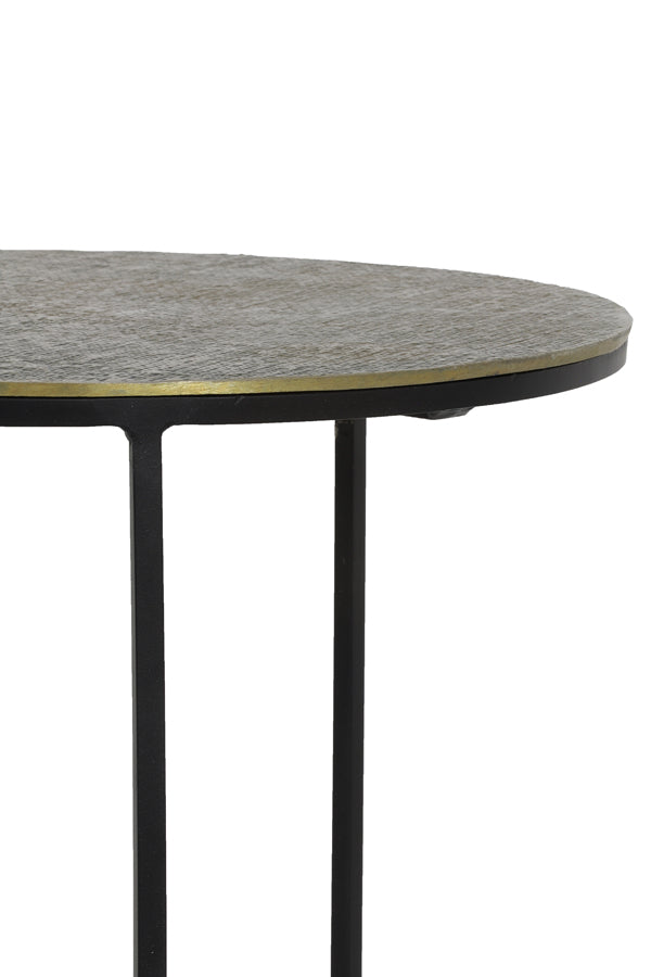 Light & Living Living Side table S/2 41x46+49x52 cm RENGO texture antique bronze House of Isabella UK