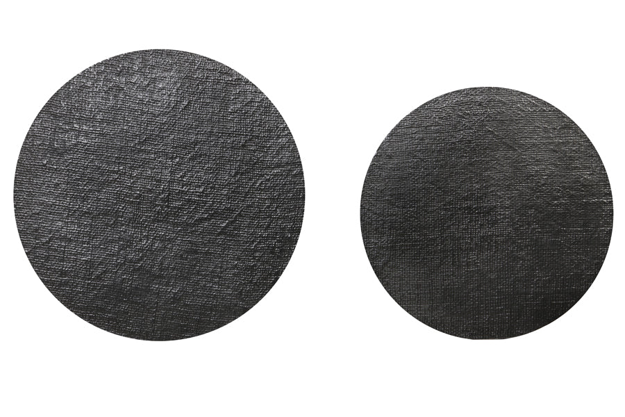 Light & Living Living Side table S/2 41x46+49x52 cm RENGO texture black nickel House of Isabella UK