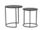 Light & Living Living Side table S/2 41x46+49x52 cm RENGO texture black nickel House of Isabella UK