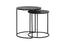 Light & Living Living Side table S/2 41x46+49x52 cm RENGO texture black nickel House of Isabella UK
