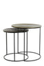 Light & Living Living Side table S/2 41x46+49x52 cm TALCA ant copper+brnz circ House of Isabella UK