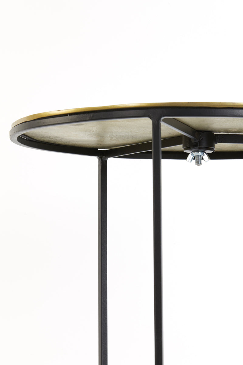 Light & Living Living Side table S/2 41x46+49x52 cm TALCA ant copper+brnz circ House of Isabella UK