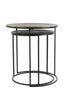 Light & Living Living Side table S/2 41x46+49x52 cm TALCA ant copper+brnz circ House of Isabella UK