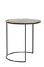 Light & Living Living Side table S/2 41x46+49x52 cm TALCA ant copper+brnz edge House of Isabella UK