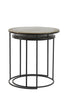 Light & Living Living Side table S/2 41x46+49x52 cm TALCA ant copper+brnz edge House of Isabella UK