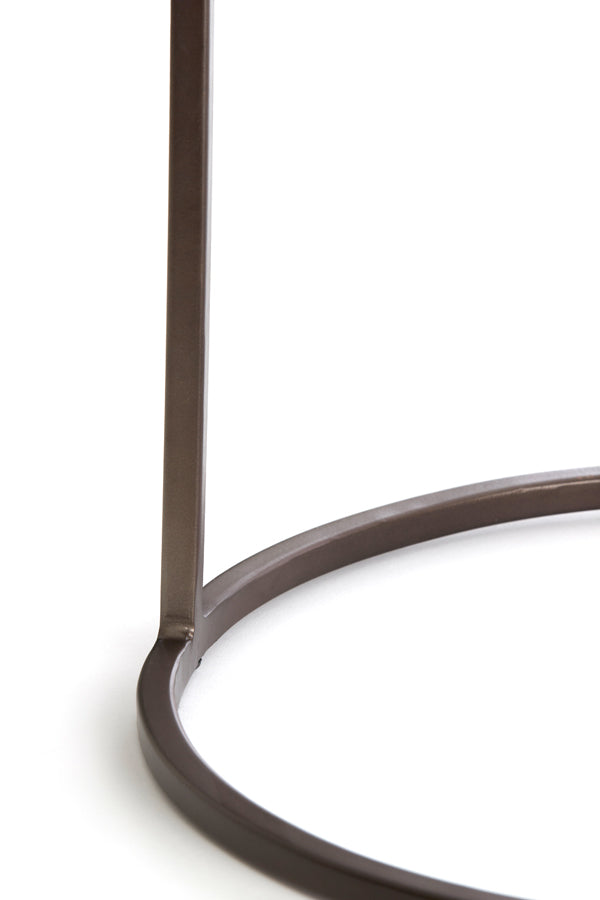 Light & Living Living Side table S/2 41x46+49x52 cm TALCA dark brown House of Isabella UK