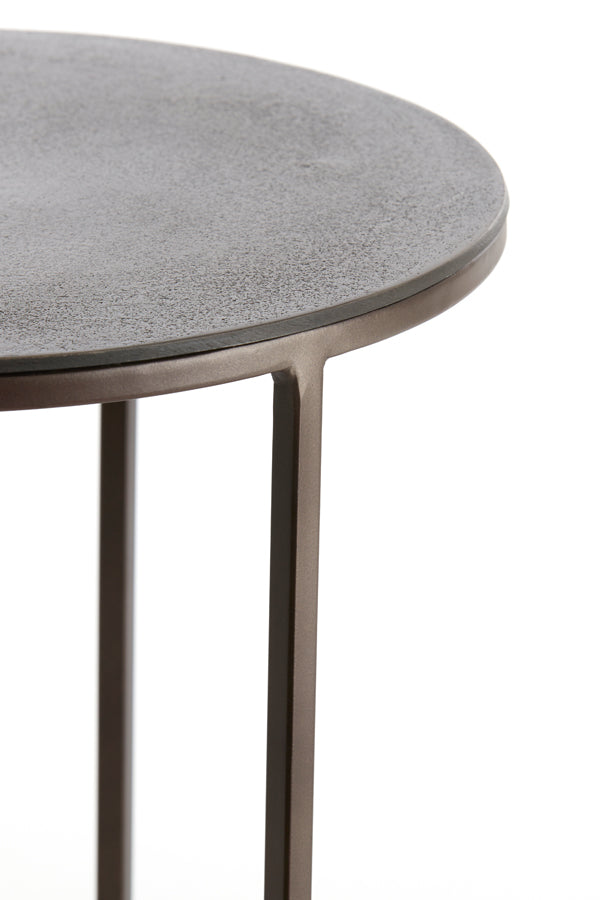 Light & Living Living Side table S/2 41x46+49x52 cm TALCA dark brown House of Isabella UK