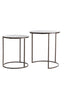 Light & Living Living Side table S/2 41x46+49x52 cm TALCA dark brown House of Isabella UK