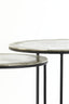 Light & Living Living Side table S/2 41x46+49x52 cm TALCA raw nickel House of Isabella UK