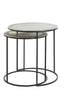 Light & Living Living Side table S/2 41x46+49x52 cm TALCA raw nickel House of Isabella UK