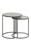 Light & Living Living Side table S/2 41x46+49x52 cm TALCA raw nickel House of Isabella UK