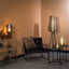 Light & Living Living Side table S/2 41x48+49x53,5 cm ALFIO brown marble+black House of Isabella UK