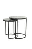 Light & Living Living Side table S/2 41x48+49x53,5 cm ALFIO brown marble+black House of Isabella UK