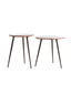 Light & Living Living Side table S/2 41x49+48x53 cm ZECA red travertine+d brown House of Isabella UK