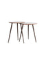 Light & Living Living Side table S/2 41x49+48x53 cm ZECA red travertine+d brown House of Isabella UK