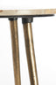 Light & Living Living Side table S/2 41x49+48x53 cm ZECA taupe marble+antique br House of Isabella UK