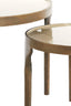 Light & Living Living Side table S/2 49,5x36+85x45 cm LAPAZ antique bronze+taupe House of Isabella UK