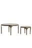 Light & Living Living Side table S/2 49,5x36+85x45 cm LAPAZ antique bronze+taupe House of Isabella UK