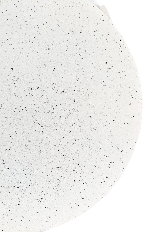 Light & Living Living Side table S/2 50x40+52x46 cm SADAR white+lght gry spotted House of Isabella UK