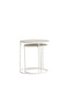 Light & Living Living Side table S/2 50x40+52x46 cm SADAR white+lght gry spotted House of Isabella UK