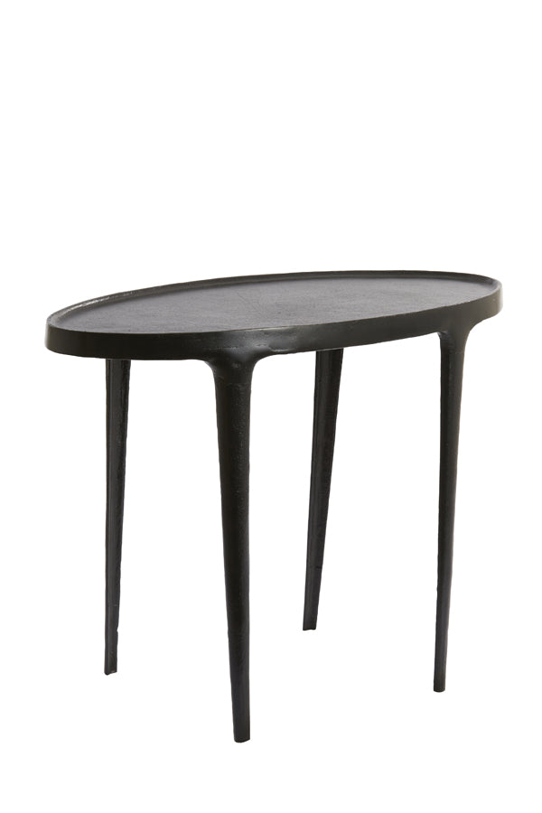 Light & Living Living Side table S/2 55x25,5x44+70x33x53 cm ARICA matt black House of Isabella UK