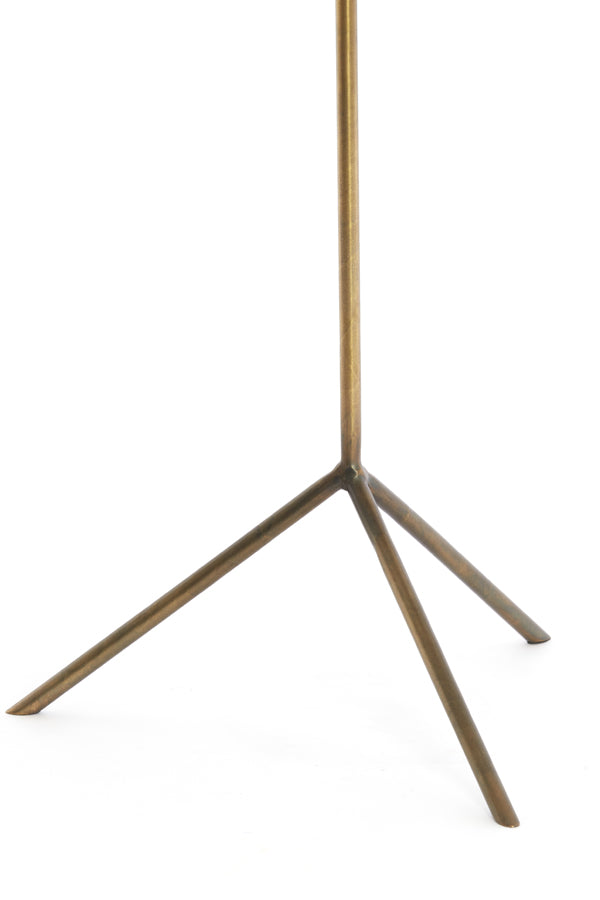 Light & Living Living Side table S/2 max 37,5x37,5x54 cm GIA trav white+d brn-brnz House of Isabella UK