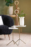 Light & Living Living Side table S/2 max 37,5x37,5x54 cm GIA trav white+d brn-brnz House of Isabella UK