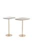 Light & Living Living Side table S/2 max 37,5x37,5x59,5 cm GIA trav brown+bronze House of Isabella UK