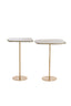 Light & Living Living Side table S/2 max 37,5x37,5x59,5 cm GIA trav brown+bronze House of Isabella UK