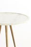 Light & Living Living Side table S/2 max 43x53 cm PRATO marble white+ant bronze House of Isabella UK