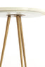 Light & Living Living Side table S/2 max 43x53 cm PRATO marble white+ant bronze House of Isabella UK