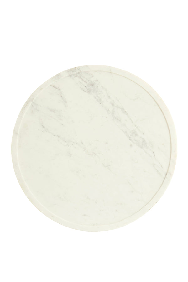 Light & Living Living Side table S/2 max 43x53 cm PRATO marble white+ant bronze House of Isabella UK